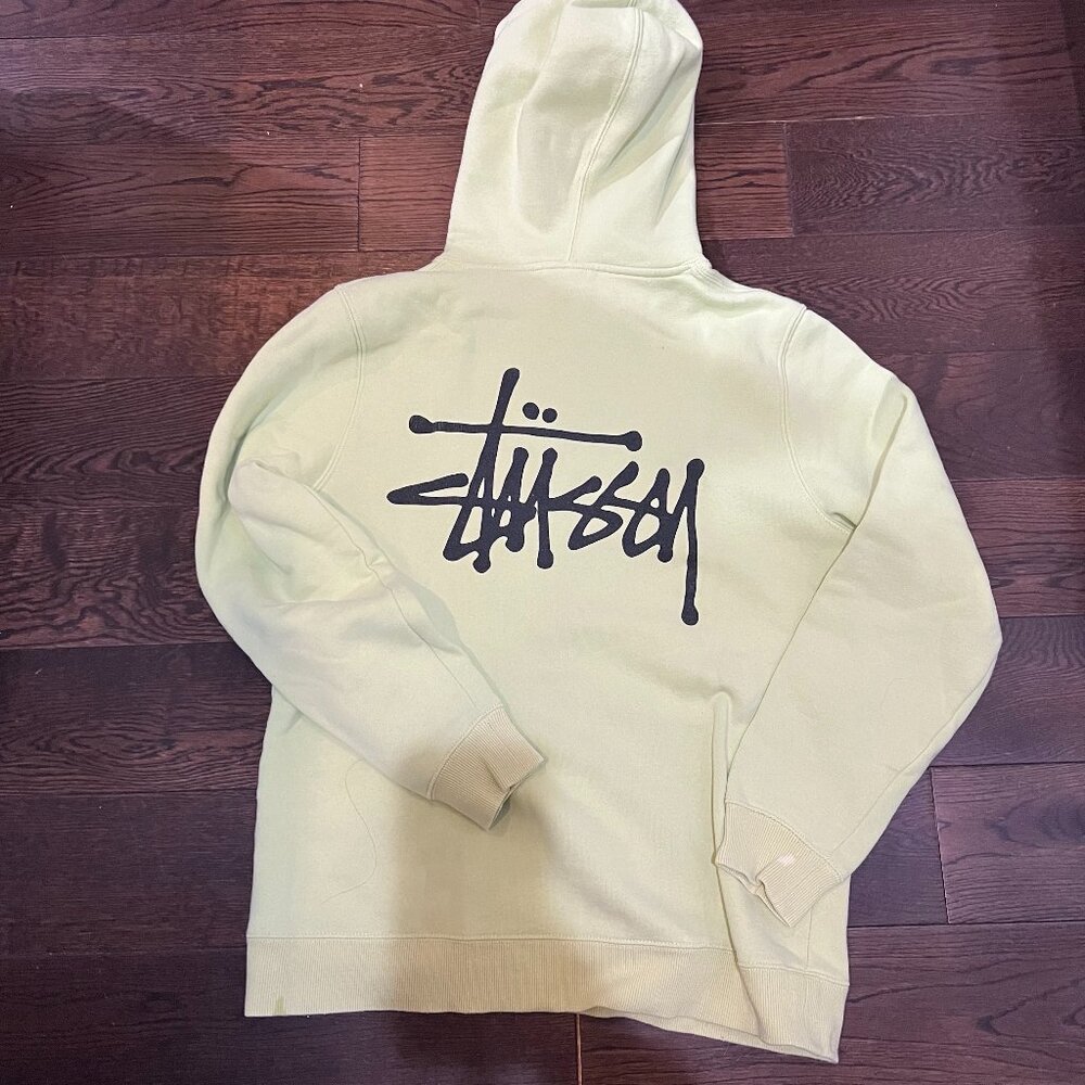 Stussy hoodie - size S, lime green